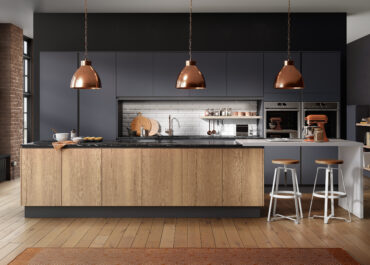 Cube Dark Blue and Woodgrain New England Oak 2 (1)